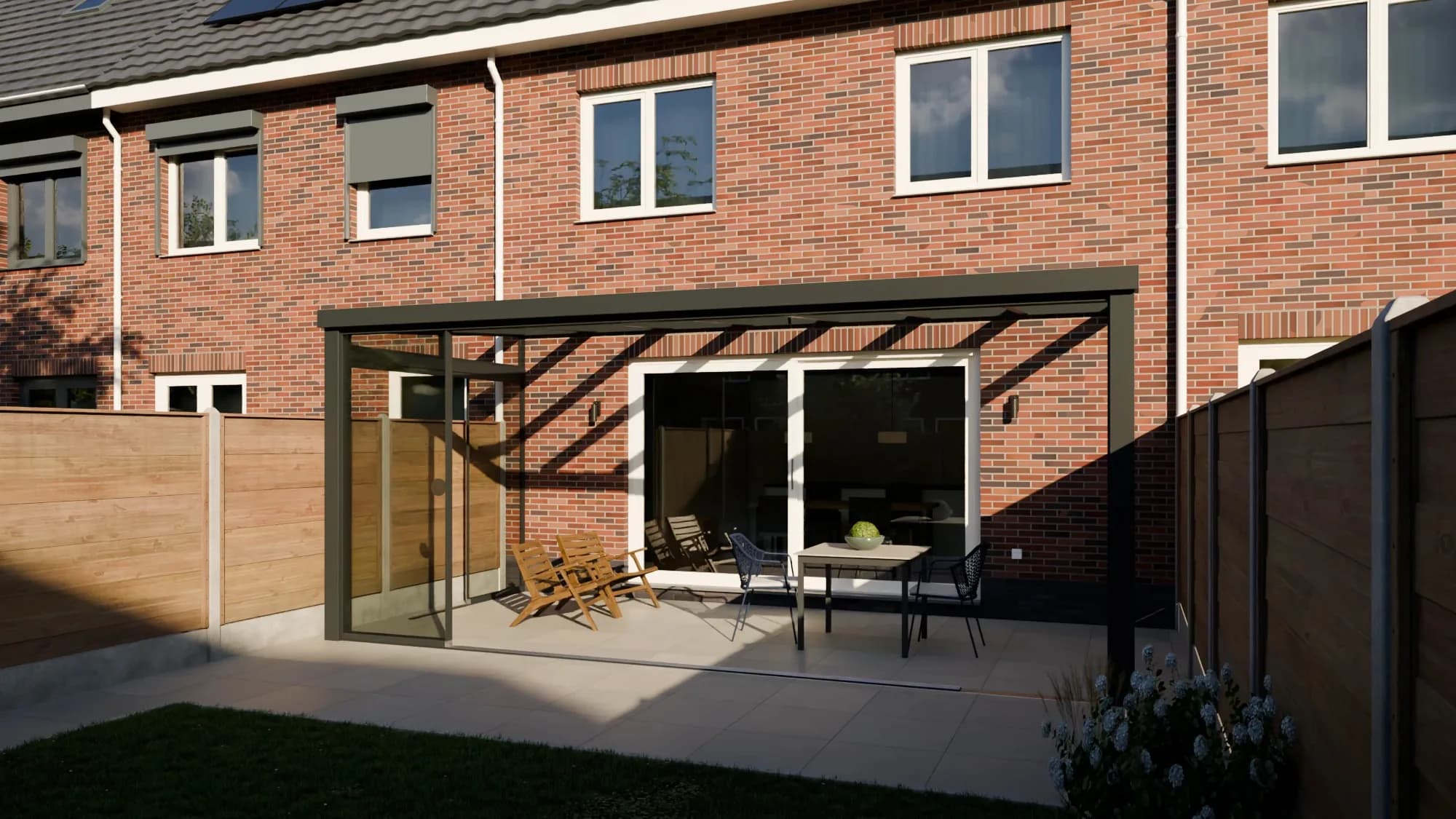 Render van de veranda uit de offerte